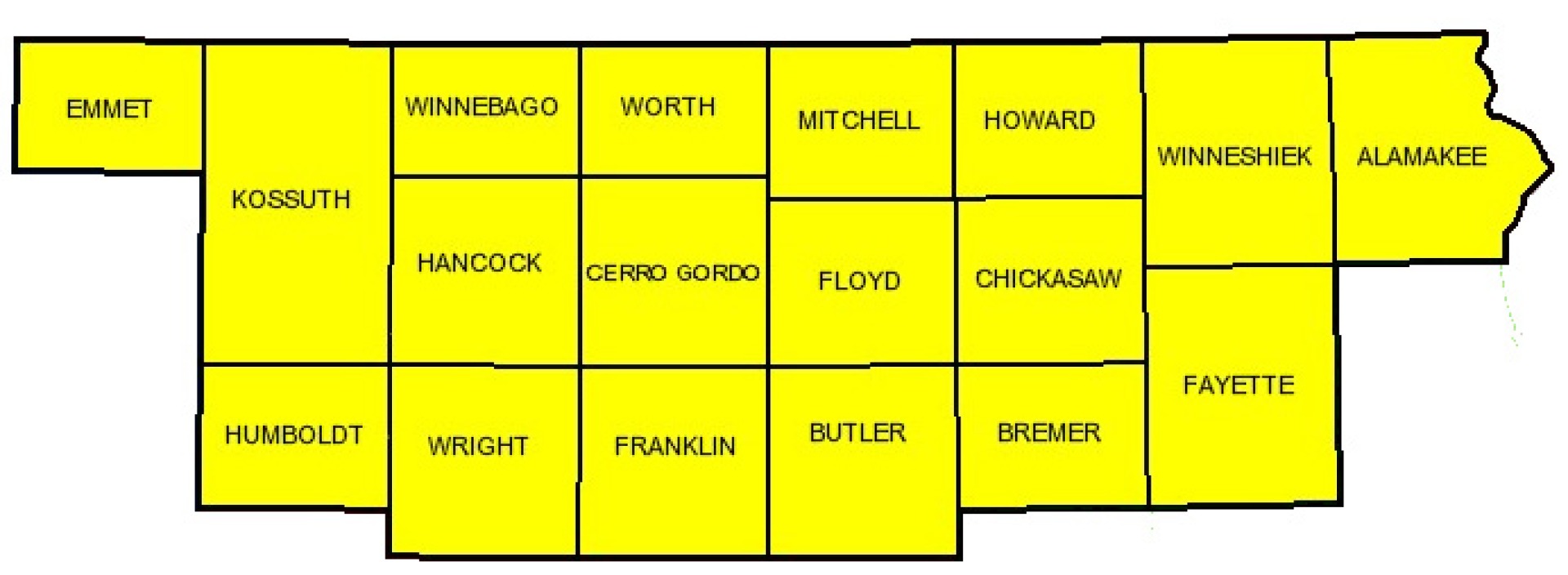 District 2 Counties Map