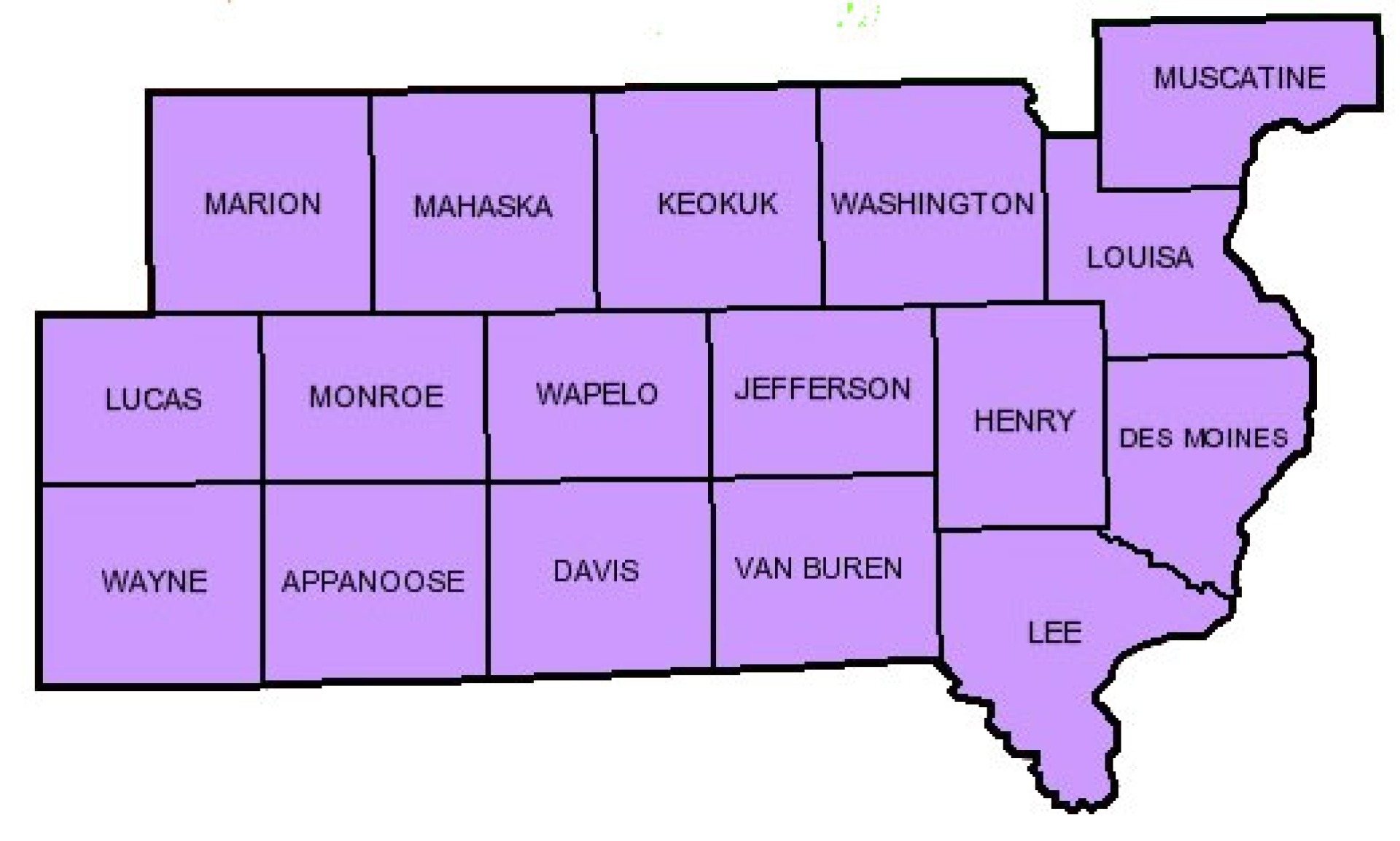 District 5 Counties Map