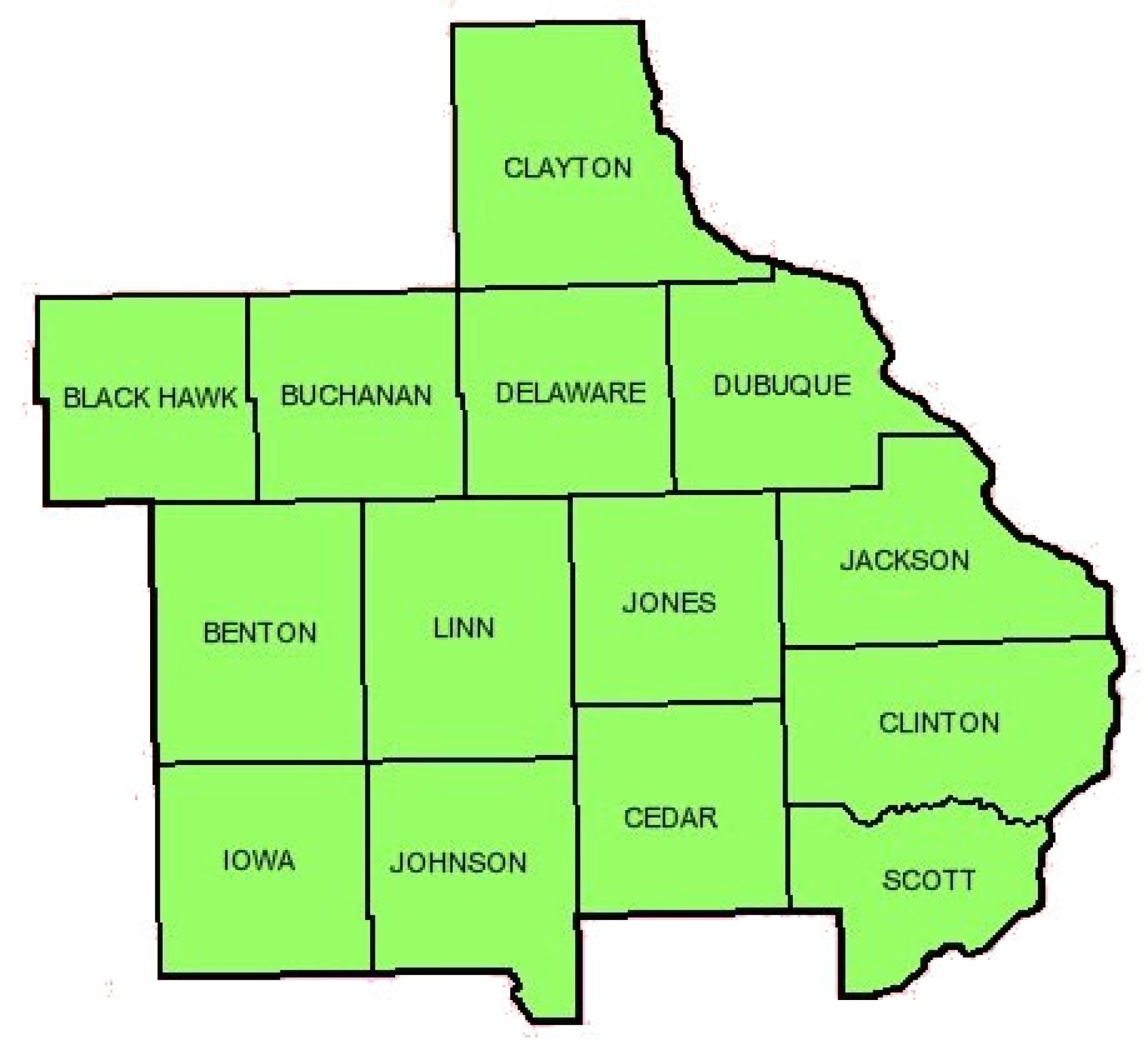 District 6 Counties Map